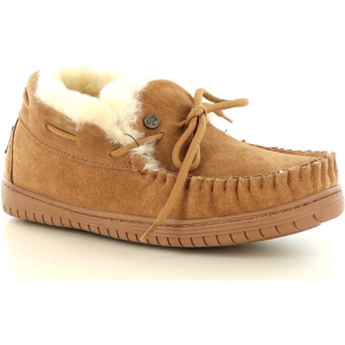 Warmbat Bunya Suede Dames Sloffen - Cognac