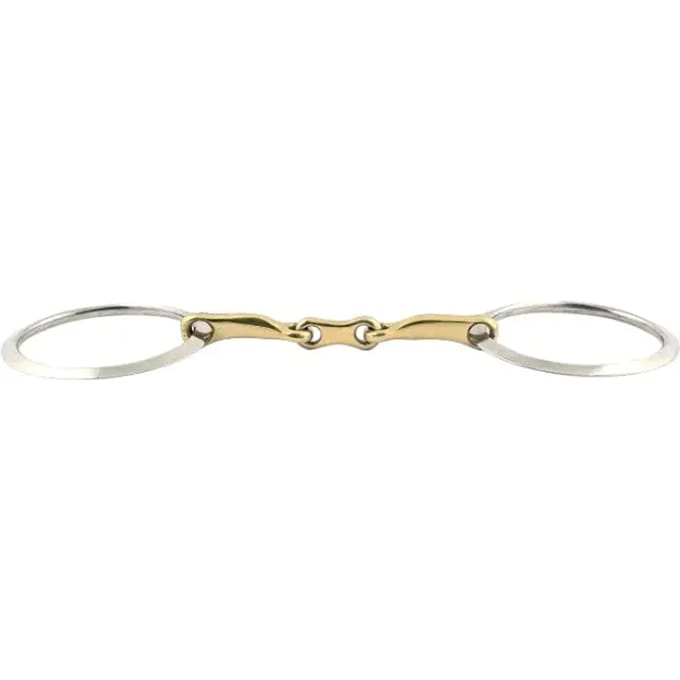Mors 2 ringen voor paard vierkant dubbele breuk Jump'In