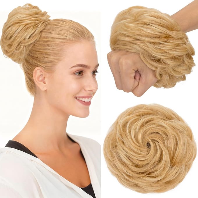 Dik Haar Scrunchie Kapsel Krullend Dutt Haarstuk Elastische Knoop
