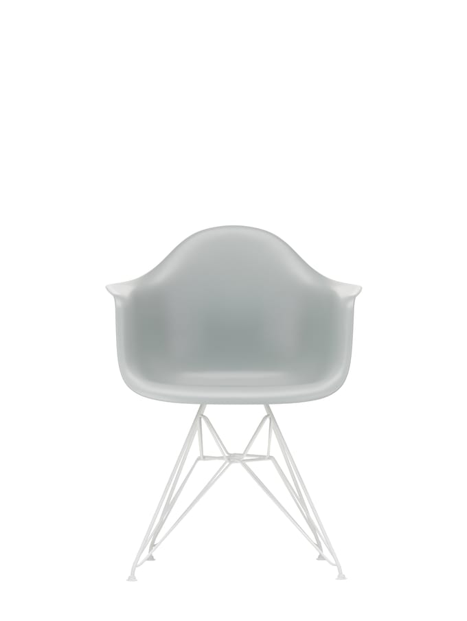 Vitra DAR Eames Plastic Armchair - lichtgrijs RE - wit