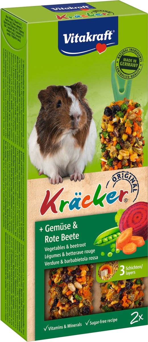 Vitakraft Cavia Kracker - Knaagdiersnack - Groente