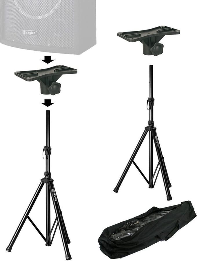 Speakerstandaards met plateaus - complete set