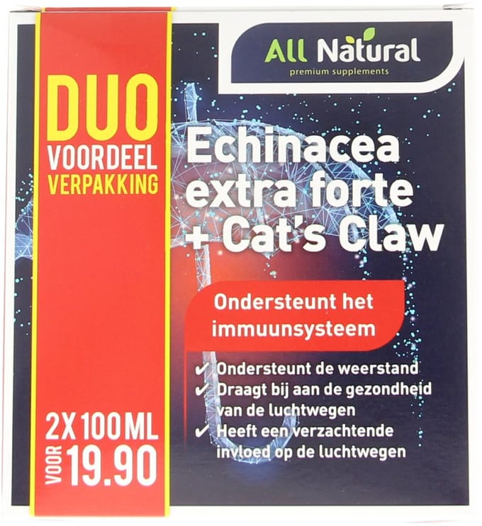 All Natural Echinacea extra forte + cat's claw 200 Milliliter