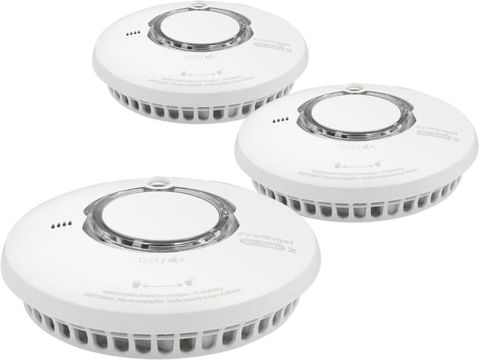 FireAngel WST-630-BNLT Rookmelders 3-pack - Nieuwste model - Draadloos koppelbaar
