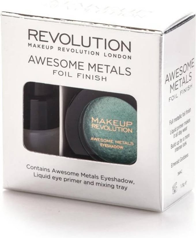 Makeup Revolution Awesome Metals Eye Foils - Emerald Goddess - Groen Metallic - Oogschaduw - Glitter