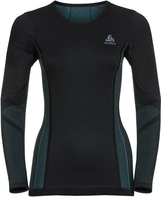 ODLO Performance - Fietsshirt - Lange mouw - Windshield - Dames - Maat L - Zwart/Blauw