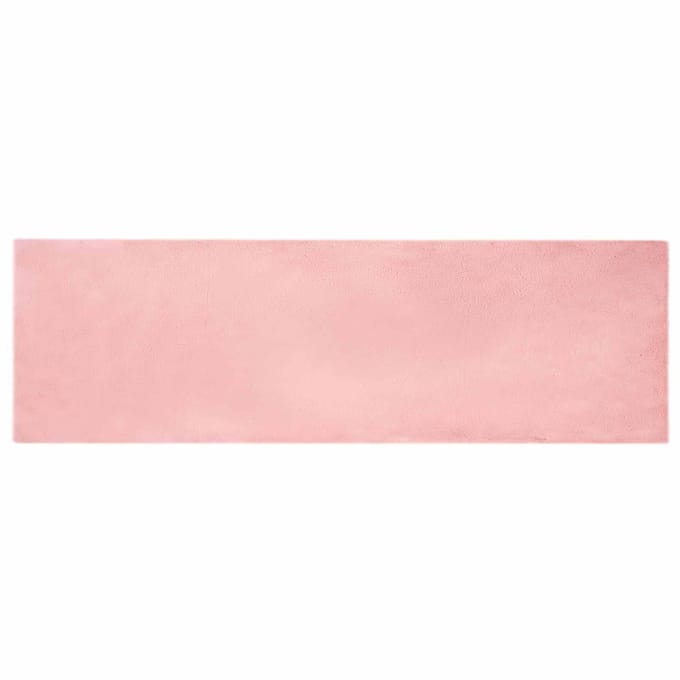 vidaXL - Antislip - vloerkleed - van - imitatie - konijnenbont - OLITE - Roze