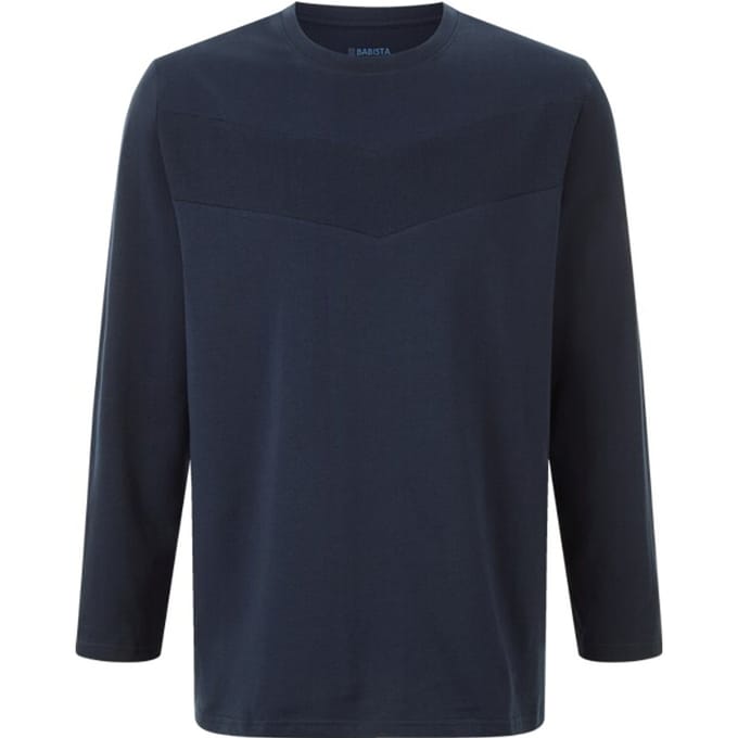 Babista herren Shirt Met Lange Mouwen - 60/62 - donkerblauw - Plus Size