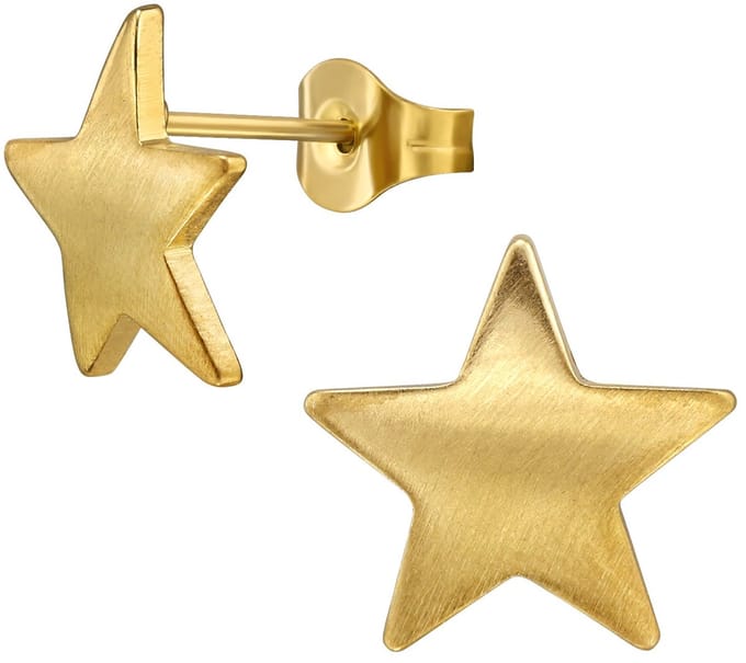 Joy Ibiza - ster oorbellen - chirurgisch staal - 12 mm - ip/pvd gold plated