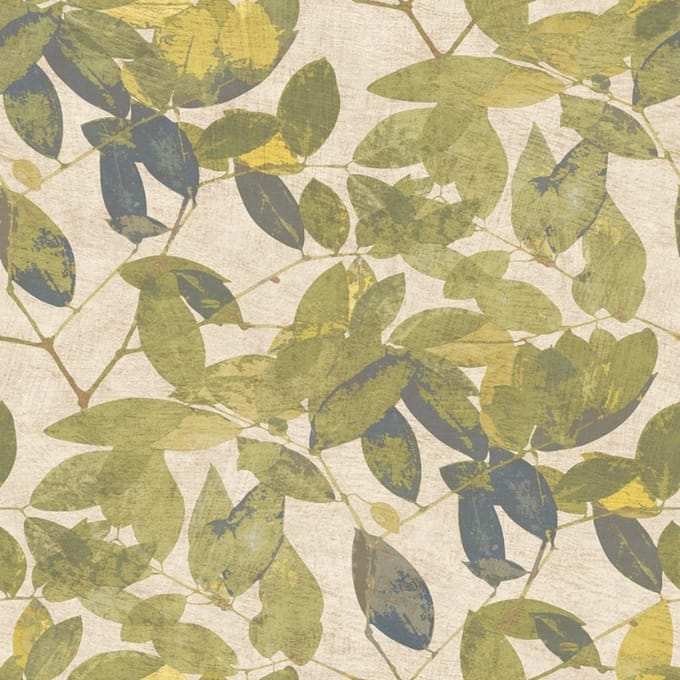 Decoprint Herbarium Behang met bladeren print - HE27272   5415058080716   Behang