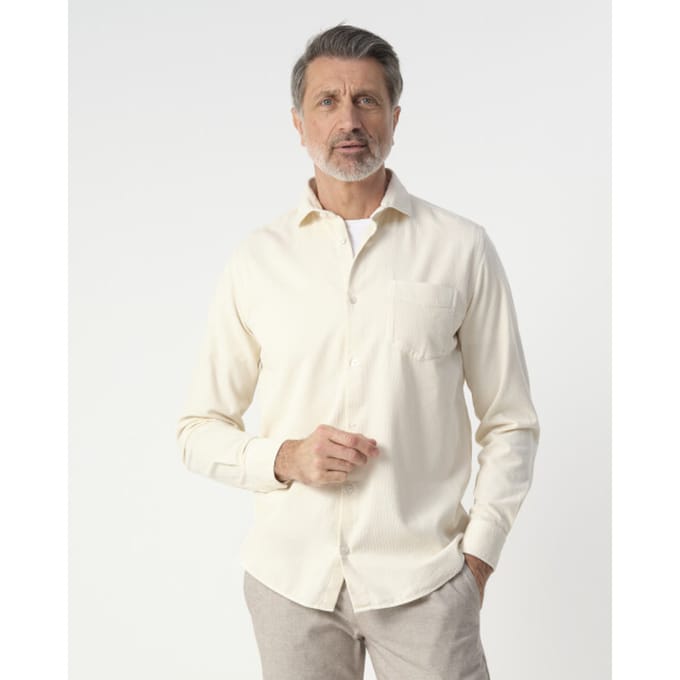 Campbell Casual Overhemd Wit Heren