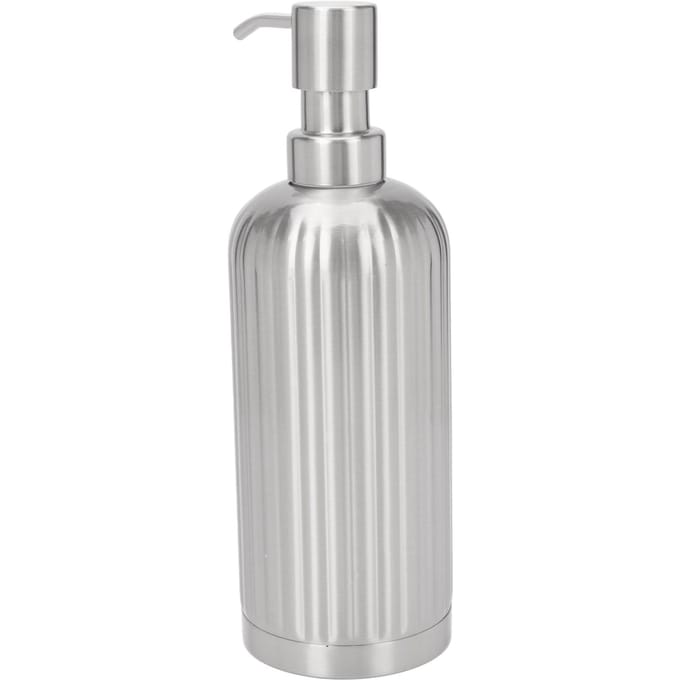 Bouteille de Lotion Acier Inoxydable Grande Capacité Multi-Usage Bouteille à Pompe Distributeur de Savon pour Cuisine white