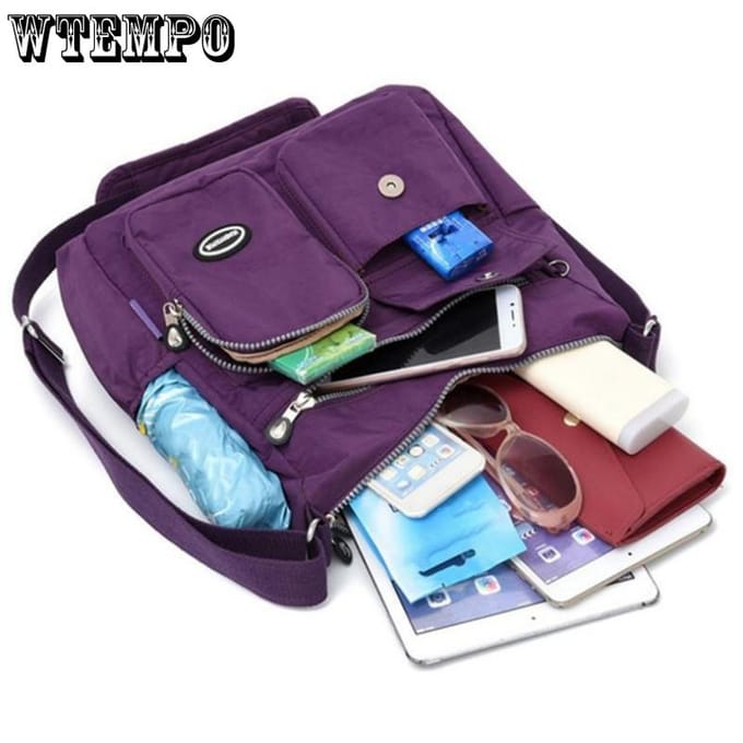 WTEMPO Dames casual mode waterdichte nylon reistas met één schouder