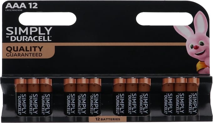 Duracell Simply Batteries AAA 12pk