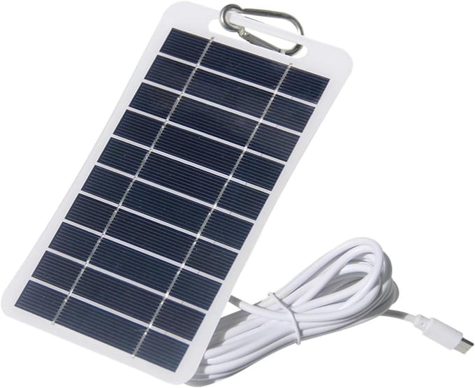 Zonnepaneel Camera - Buitenlader Oplader - Continue Energie - 360 Graden Verstelbaar - 2W 5V - Multicolor