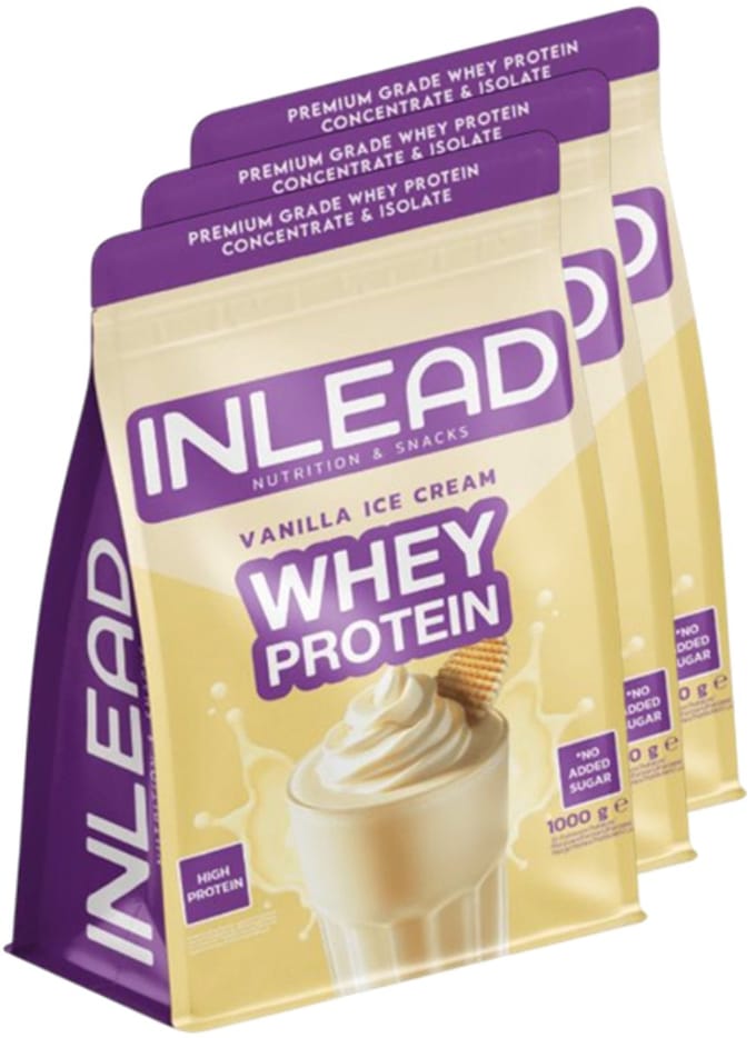 Inlead | Whey Protein | Vanilla Ice Cream | 3 stuks | 3 x 1000g