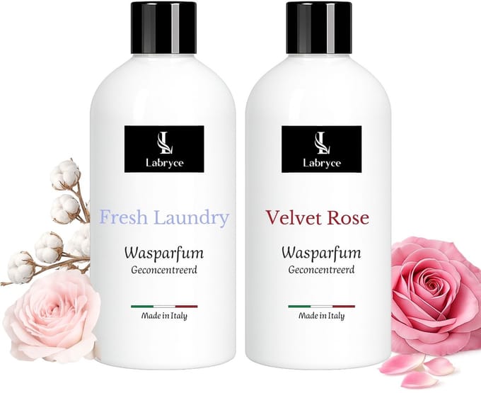 Wasparfum Duo 2 x 250 ml Labryce - Fresh Laundry & Velvet Rose