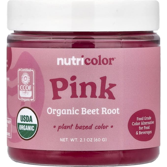 Nutricost, Nutricolor™, Roze Biologische Rode Biet, 60g (2.1oz) pink