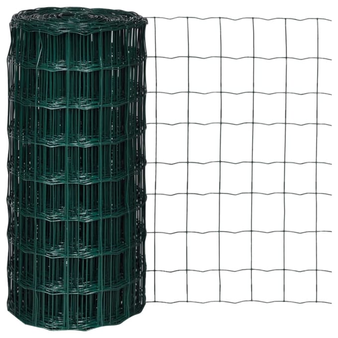 vidaXL - Euro - hek - 25x0,8 - m - staal - groen