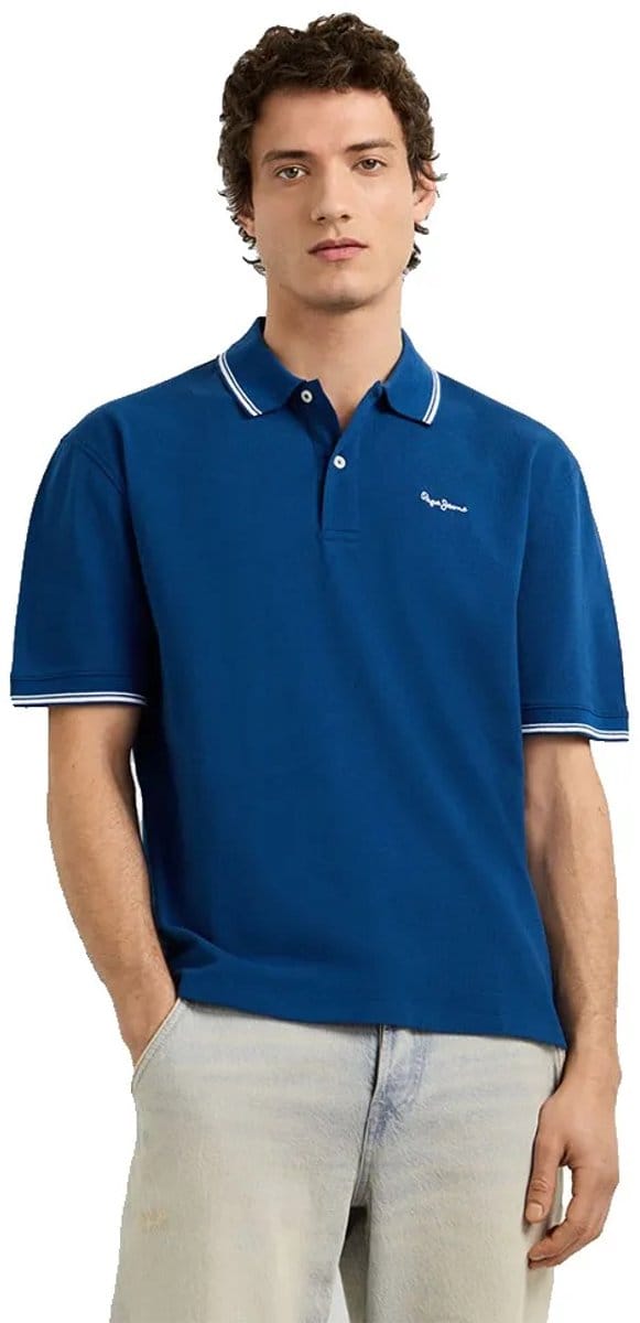 Pepe Jeans Matthew Korte Mouw Poloshirt Blauw S Man