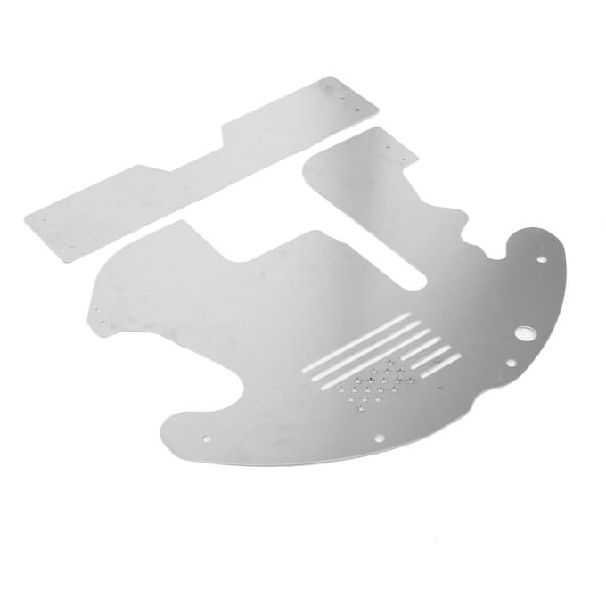 2 stuks Katalysator Kat Schild Aluminiumlegering Diefstalbeveiliging Vervanging voor white