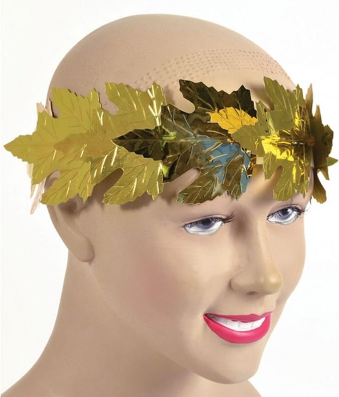 Lauwerkrans met gouden blaadjes