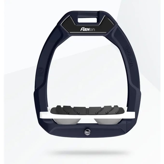Veiligheidsstijgbeugels Rij-Design Ingebogen Grip Marine/Wit/Grijs Flex-On Safe-On