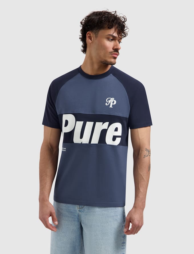 Pure Path Pure Path T-shirt Two-tone Society Dark Navy (26010131 - 57)
