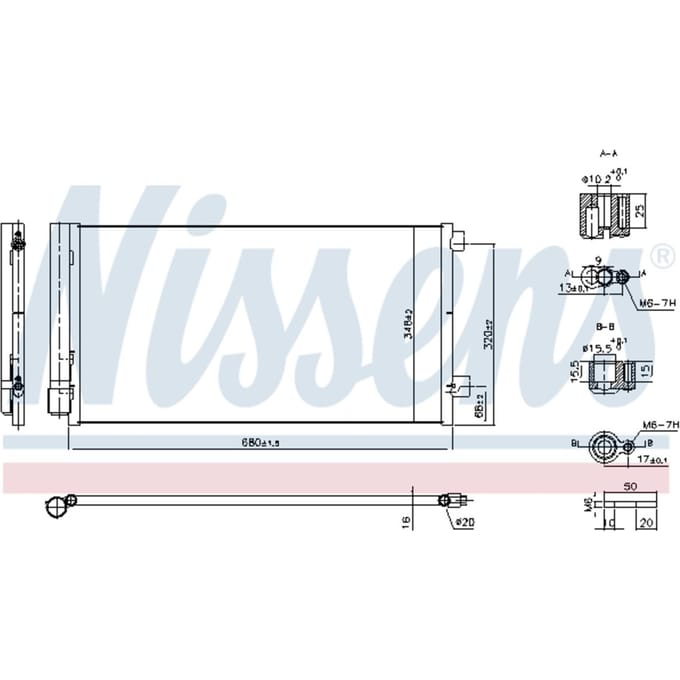 Condensator, airconditioning NISSENS 941203