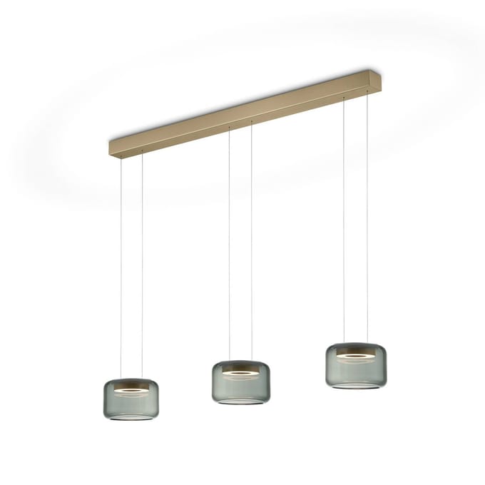 Knapstein LED hanglamp Sidra, bronzen afwerking, 120 cm, gebarenbediening