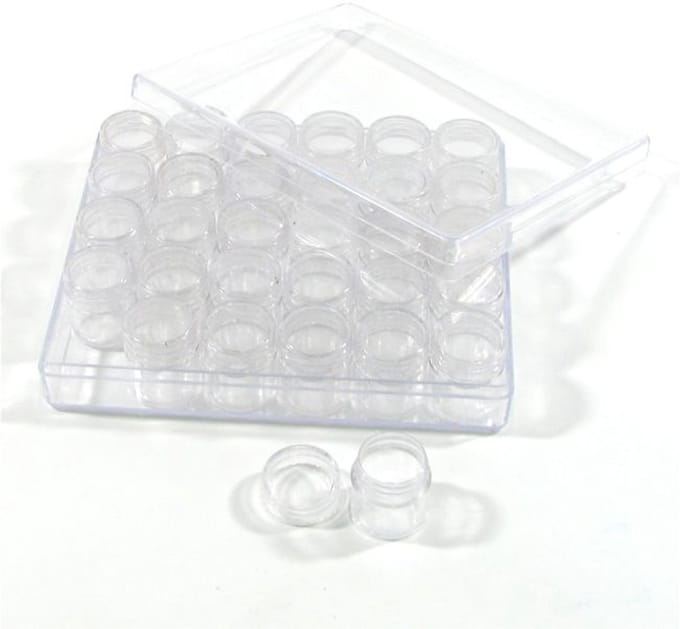 Opbergdoos met 24 potjes voor nail art, BOX-52