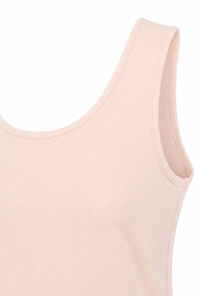 Casual U-Hals Katoenmix Tanktop