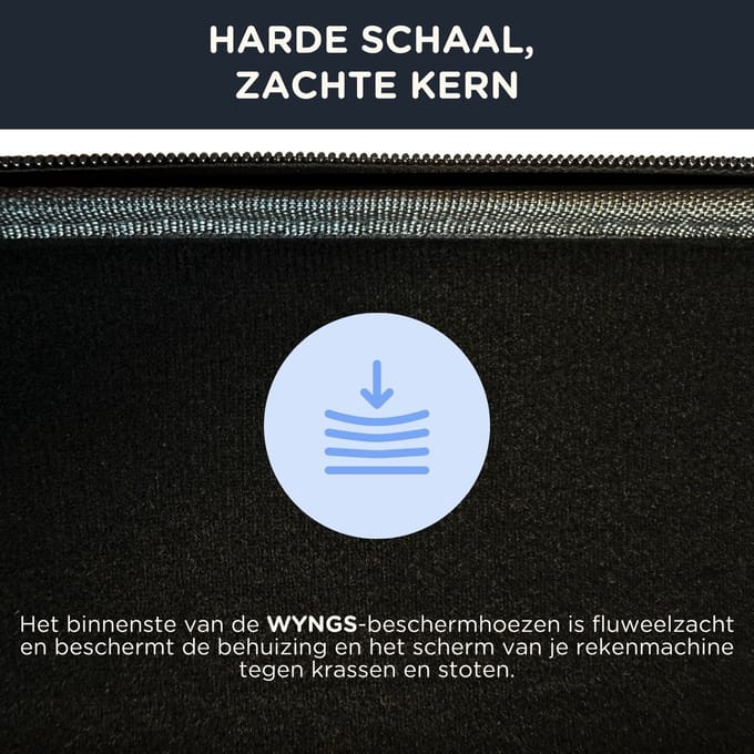Beschermhoes voor TI-Little Professor rekenmachine - Blauw