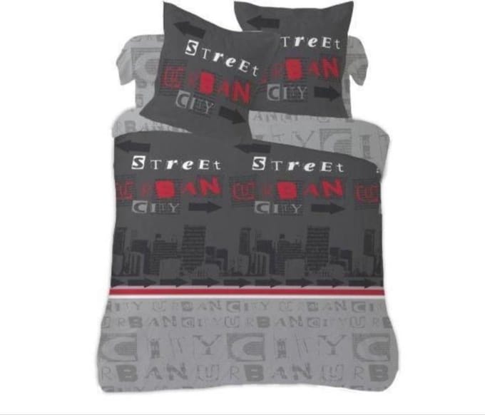 2-persoonsdekbedovertrek Urban city 240x220cm