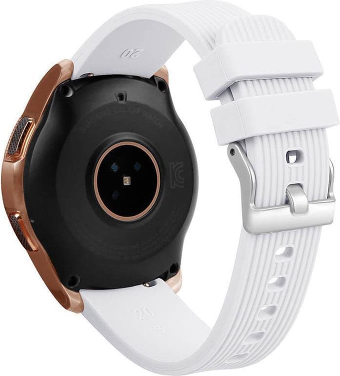 KELERINO. Siliconen bandje geschikt voor Samsung Galaxy Active / 42 MM - Wit