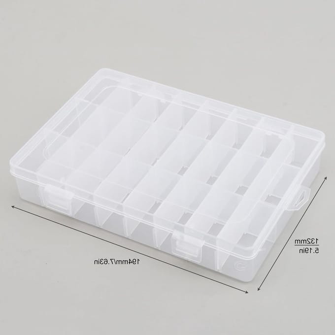 24 Compartimenten Opbergdoos voor Elektronische Componenten, SMD SMT Organizer, Ideaal voor Hobby en Professioneel Gebruik