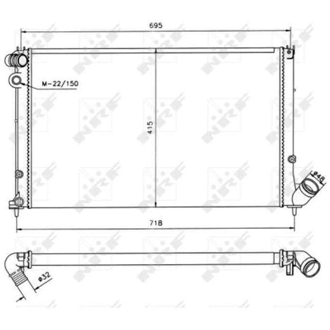 Radiator, motorkoeling NRF 58019