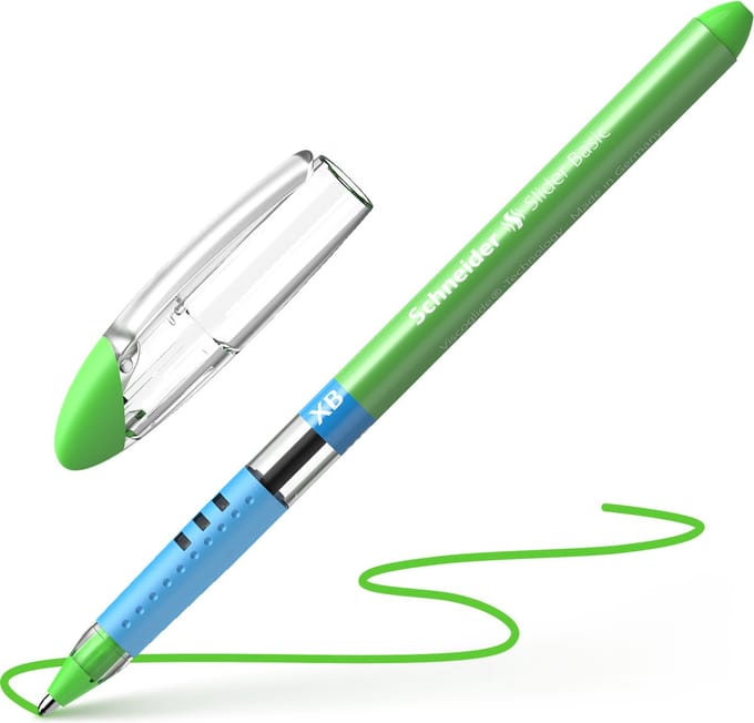 Schneider balpen - Slider Basic - penpunt XB 1,4mm - lichtgroen - S-151211