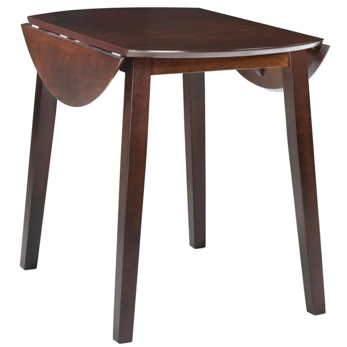 vidaXL - Eettafel - inklapbaar - rond - MDF - bruin