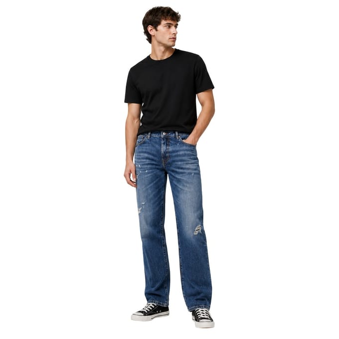 Boss Re.Maine denim slim-fit herenjeans (Helder Blauw)