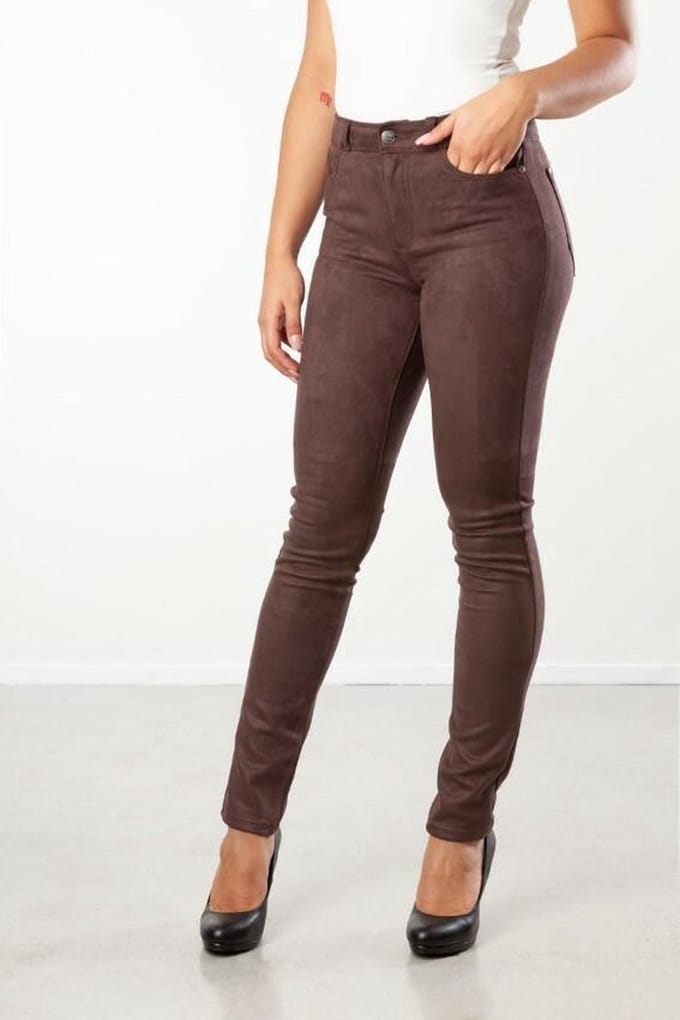 New Star dames broek Jurra bruin suede - maat 33