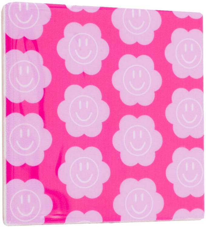 HomeBound by KY | Tegeltje - Smiley flowers | tegeltje