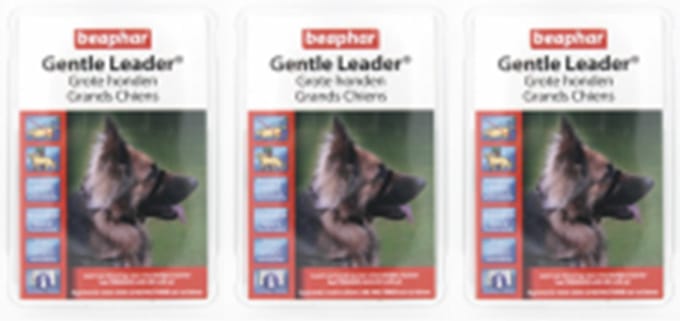 3x Beaphar Gentle Leader Large - zwart - Hoofdhalsband voor honden