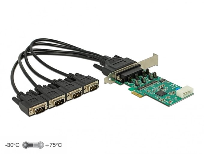 Delock - PCI Express Karte - 4 x Seriell RS-232 High Speed 9