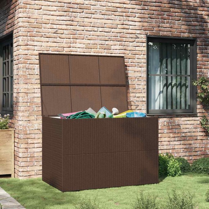 vidaXL - Tuinbox - 150x100x100 - cm - poly - rattan - bruin