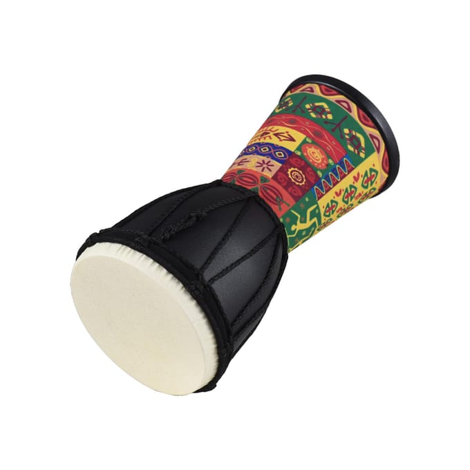 4 Inch Afrikaanse Drum Draagbare Hand Drum Lichtgewicht Hand Clapping Drum Kleurrijk Patroon Bongo Drum Blue Flame black