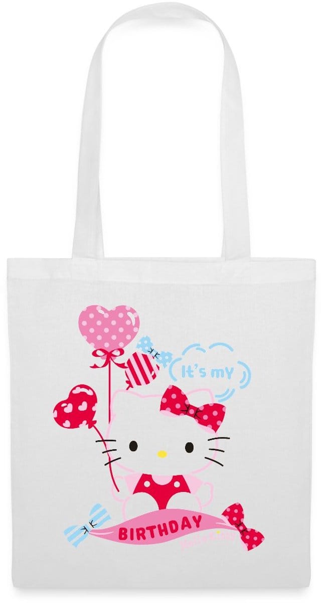 Hello Kitty Met Ballonnen Jarig Ontwerp Tas Van Stof Schoudertas