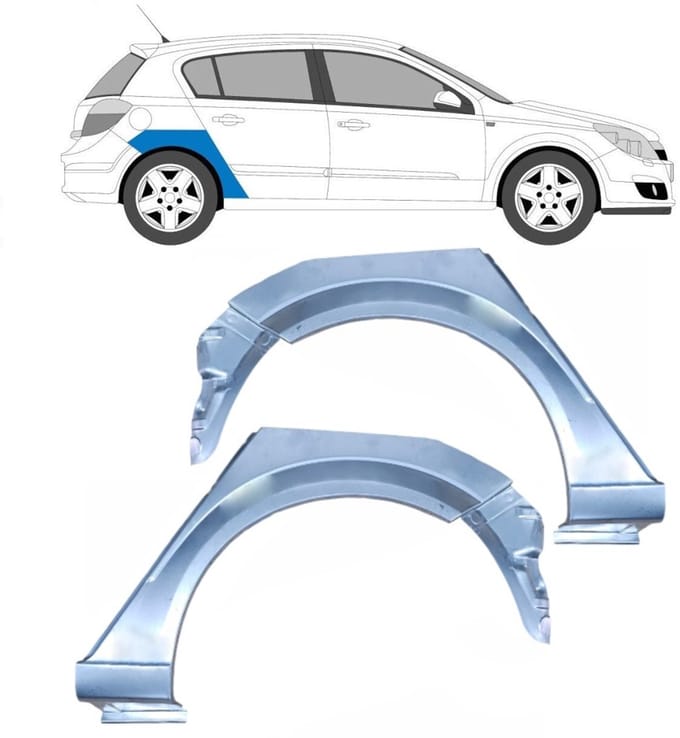 Reparatiepaneel achterspatbord voor Opel Astra H 2003-2014 / Links + Rechts