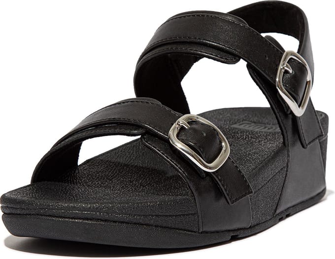 FitFlop Lulu Adjustable Sandal - Leather ZWART - Maat 39