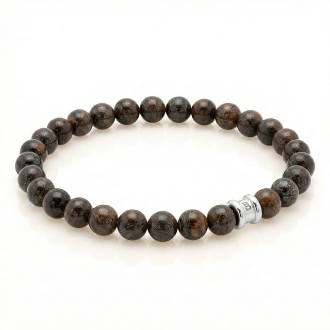 STEEL & BARNETT - Kralenarmband Heren - Essential - Bronziet - Maat L